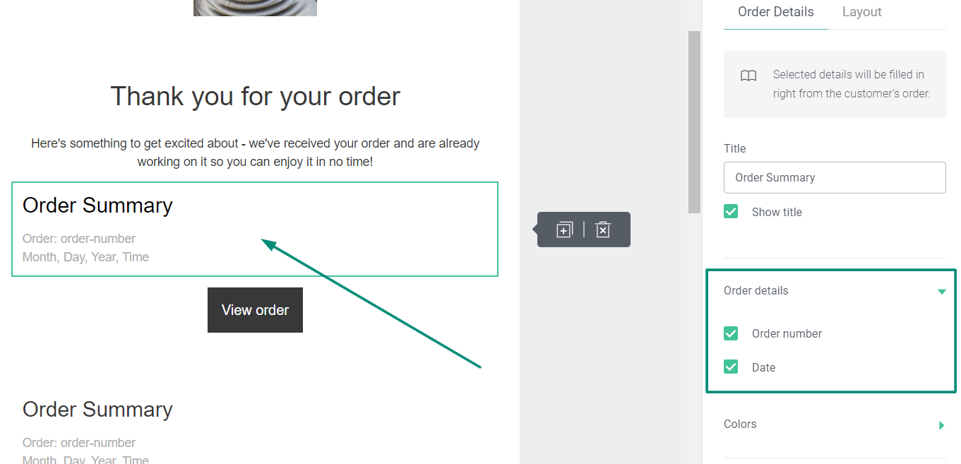 order details