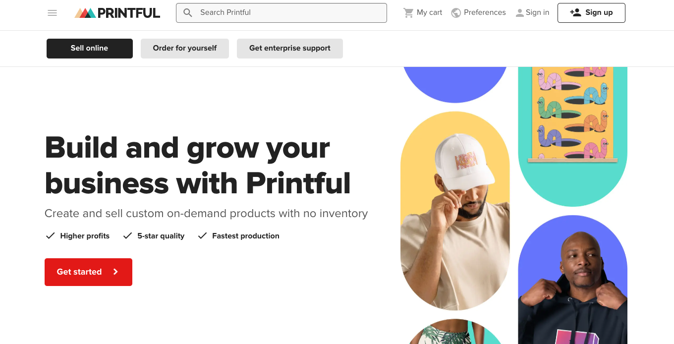 Best WooCommerce print on demand plugins for: printful homepage