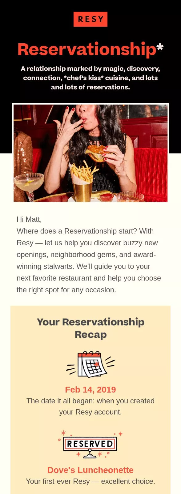 resy personalization