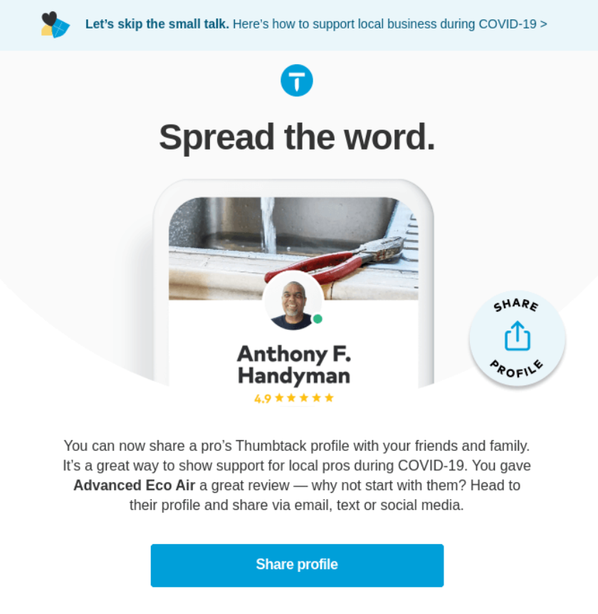 email marketing vs social media: sharing profiles
