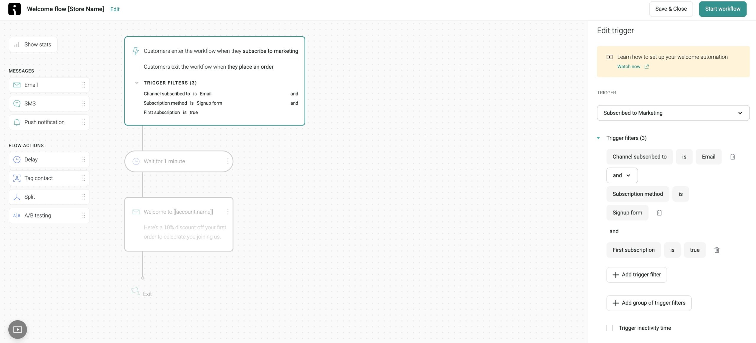 welcome automation
