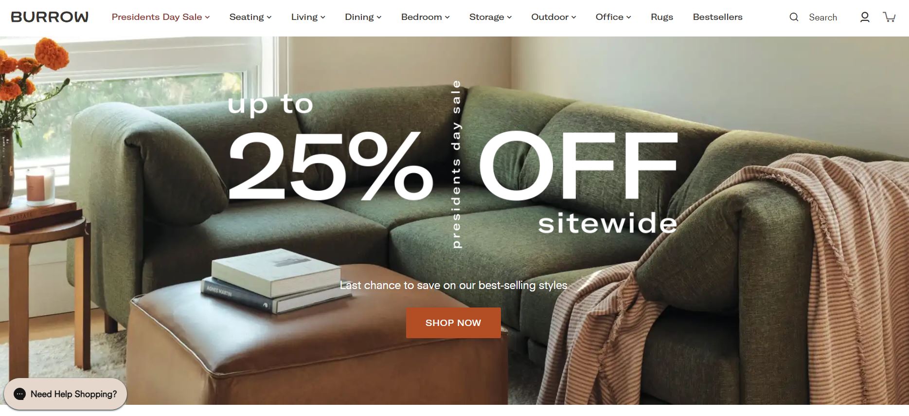 Burrow homepage