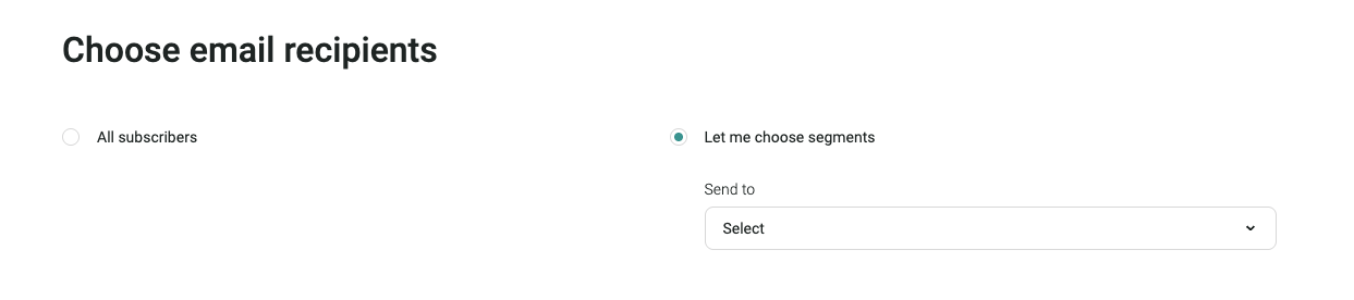 Choosing email recipients