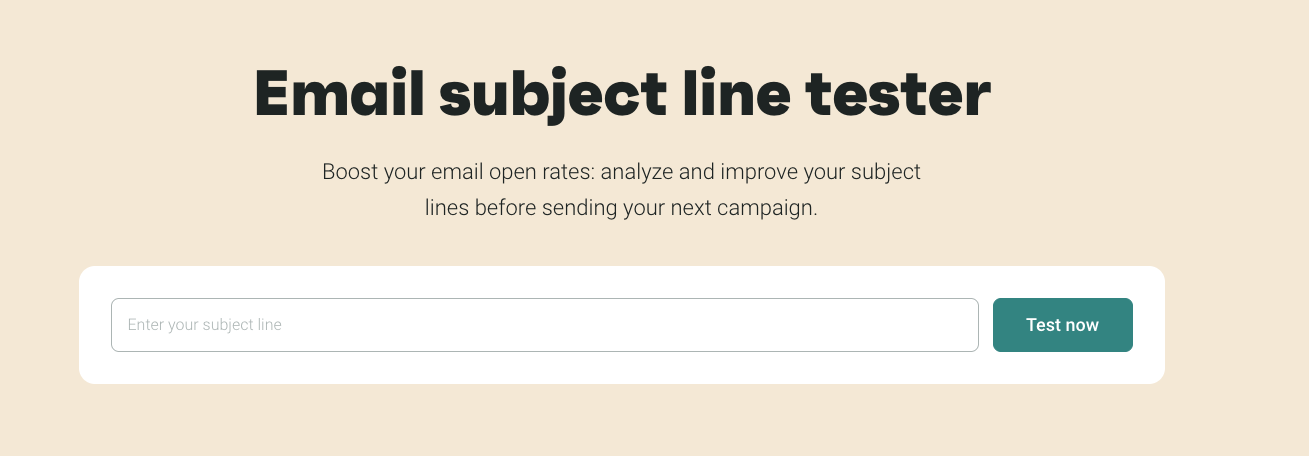 Email subject line tester from Omnisend
