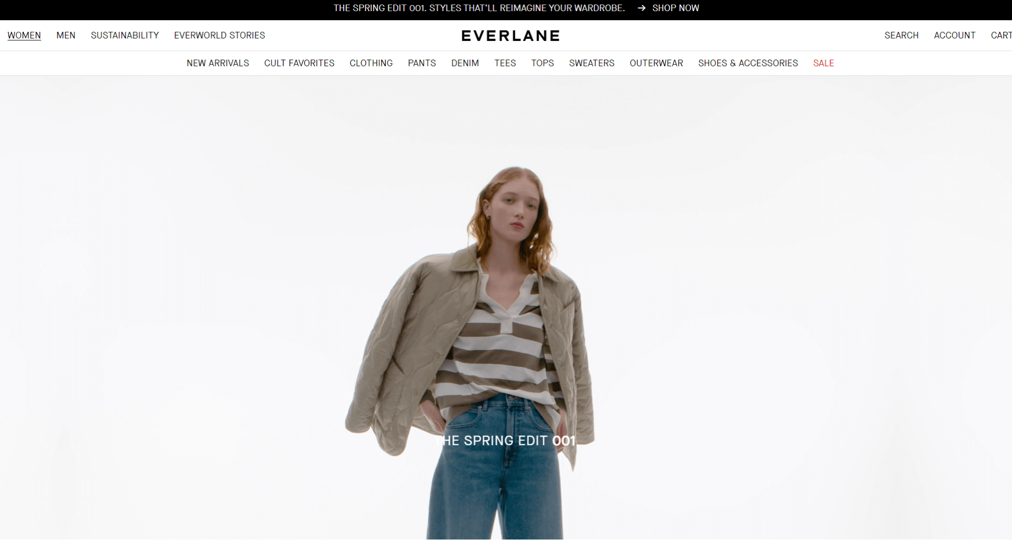 Everlane homepage