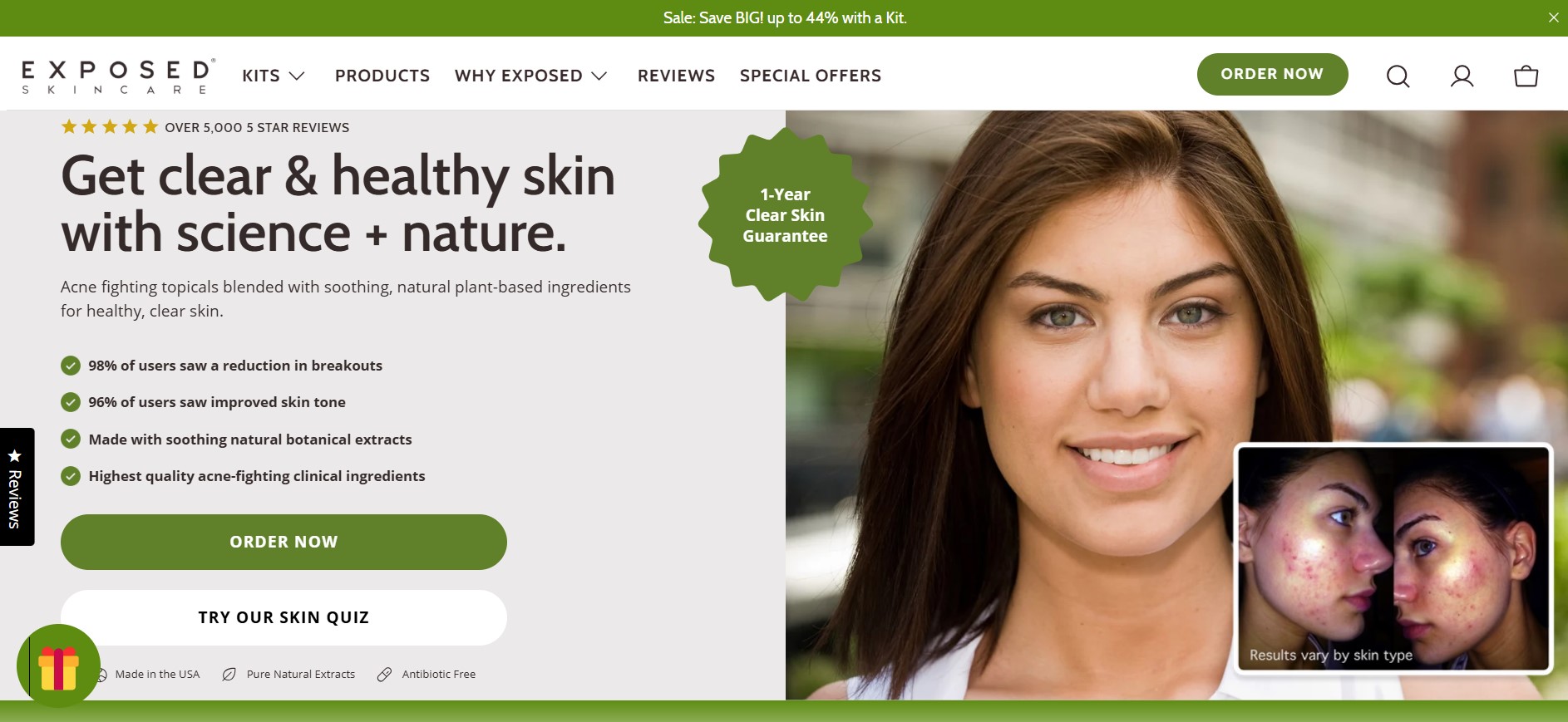 Exposed Skincare blog page