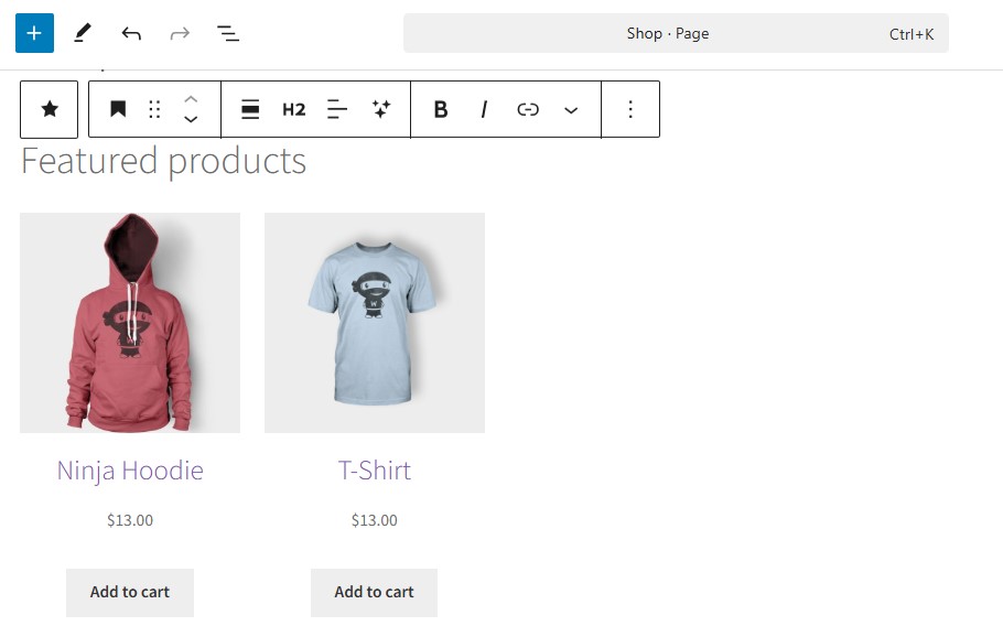 WooCommerce featured products display