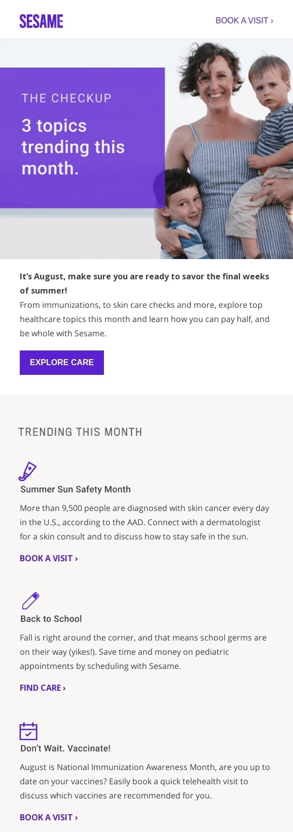 Healthcare newsletter example