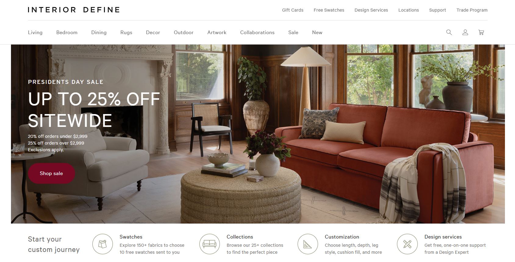 Interior Define homepage