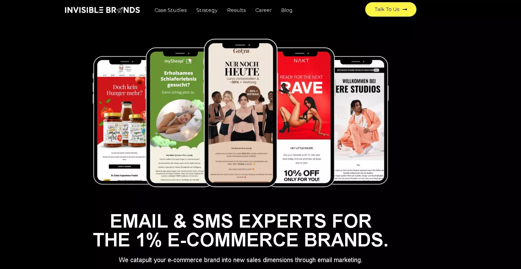 Invisible Brands agency homepage