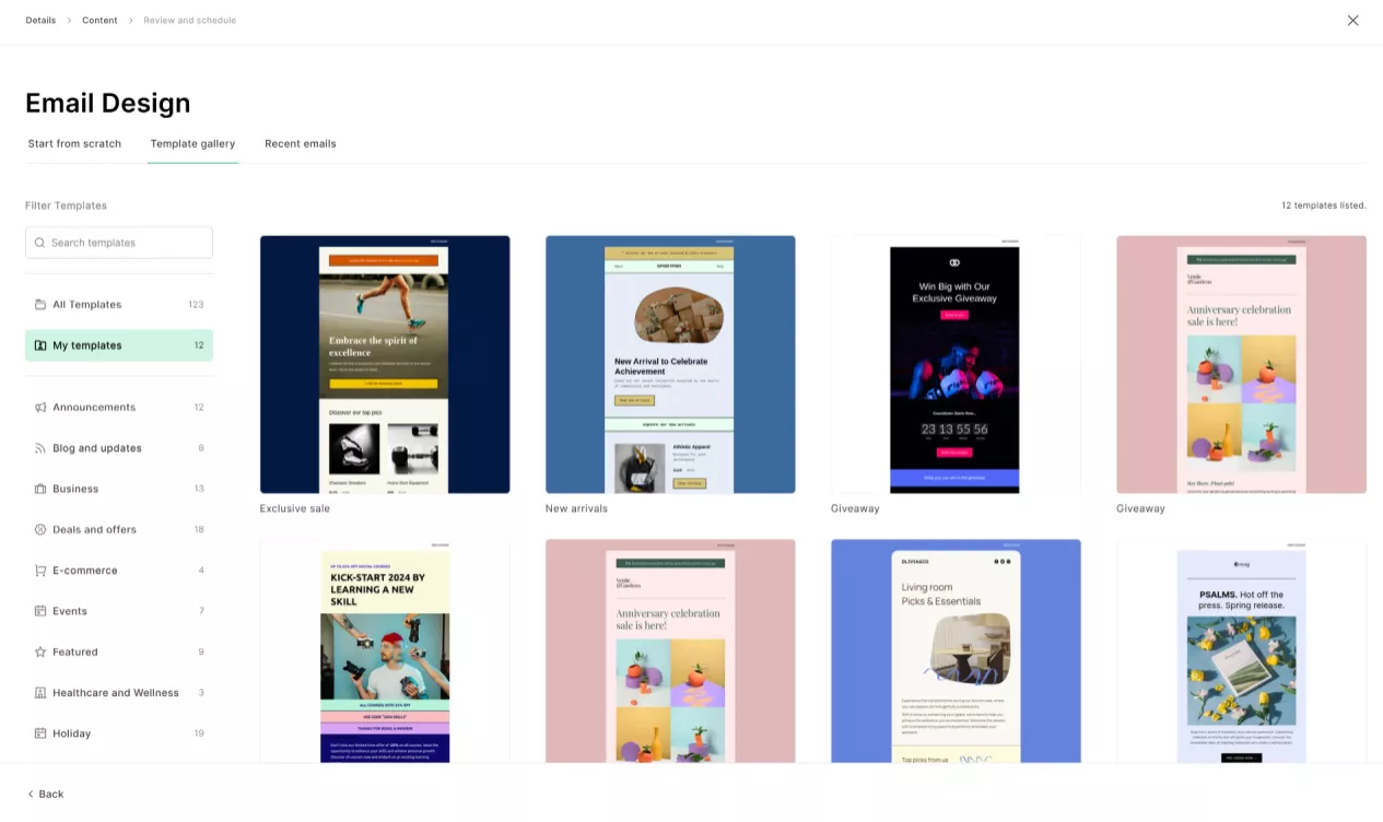 MailerLite templates