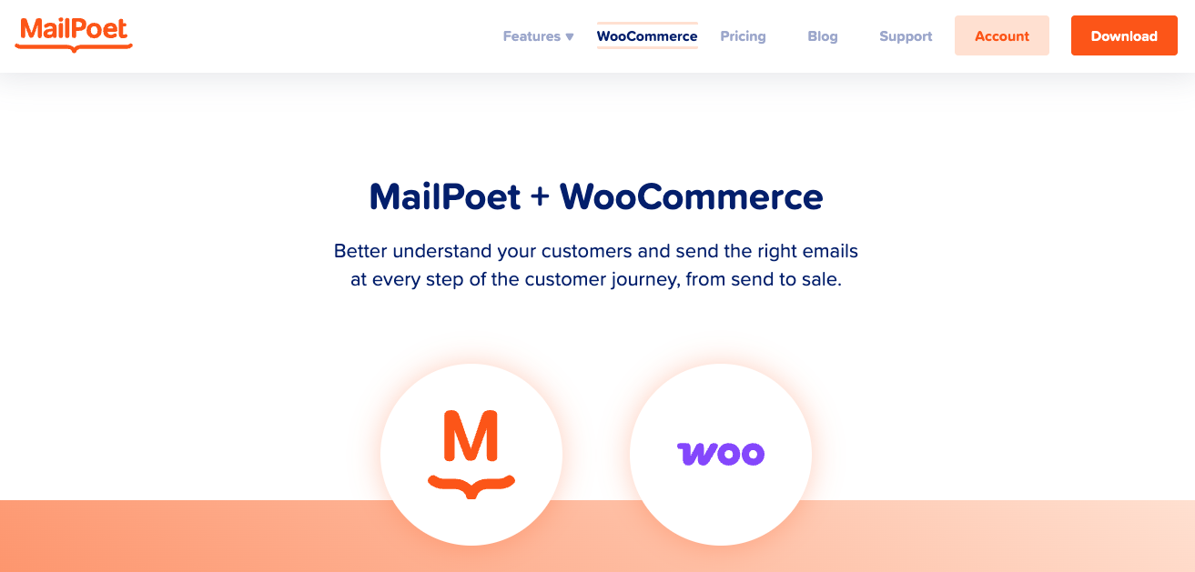 Mailpoet and WooCommerce integration page