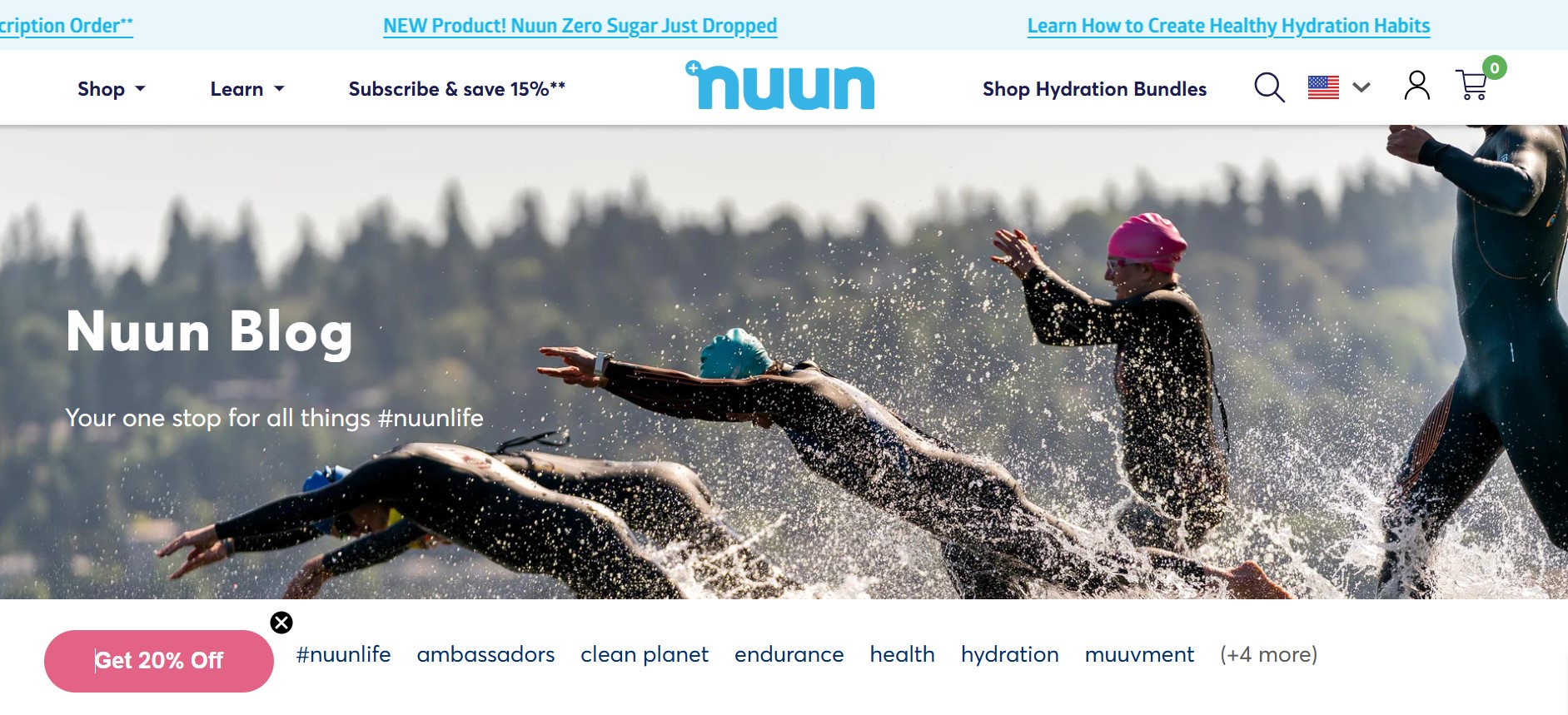 Nuun blog page