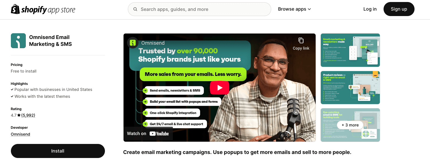 Best Shopify abandoned cart app: Omnisend