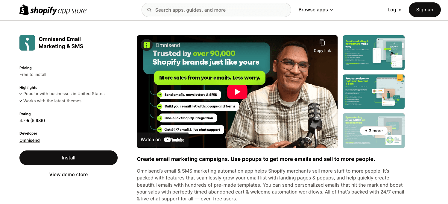 Best Shopify apps: Omnisend