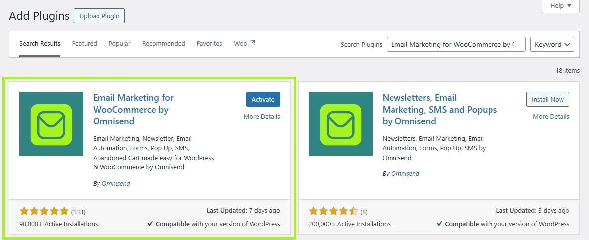 Adding Omnisend plugin to WooCommerce