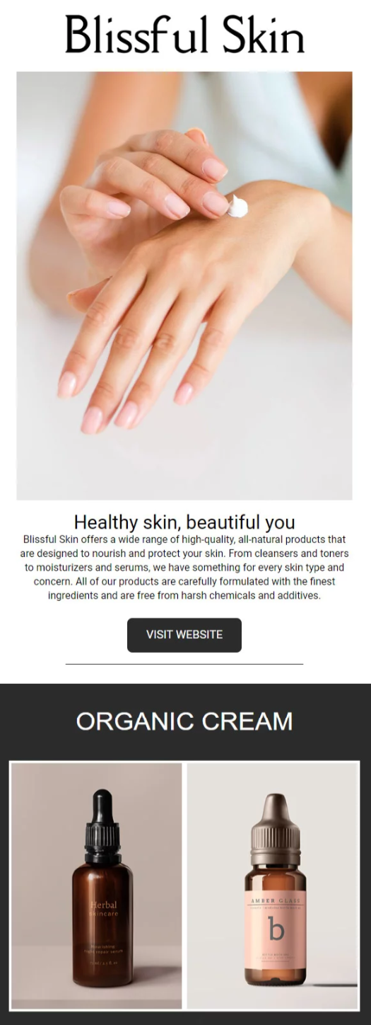 Seasonal health email template
