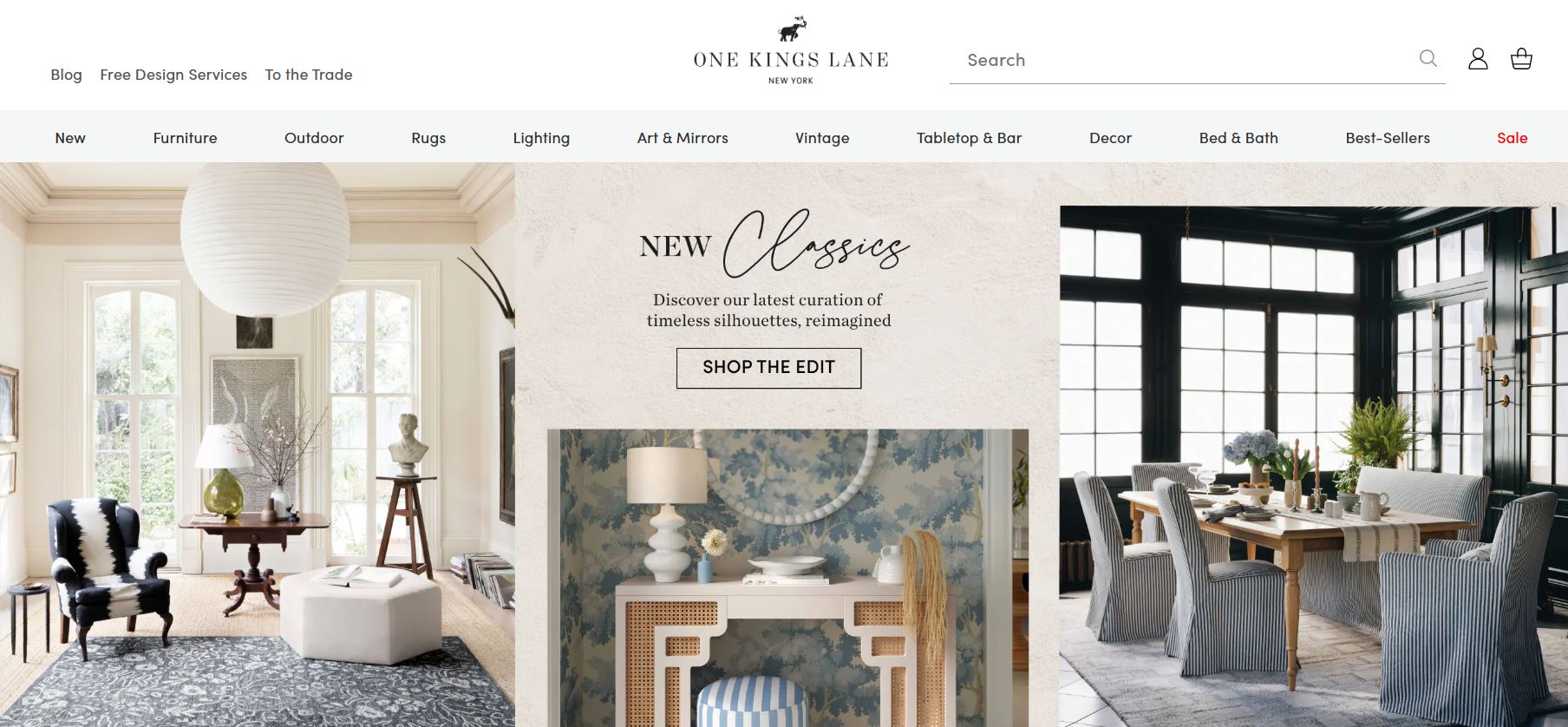 One Kings Lane homepage
