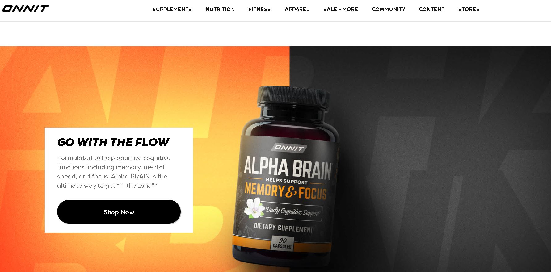 Onnit homepage