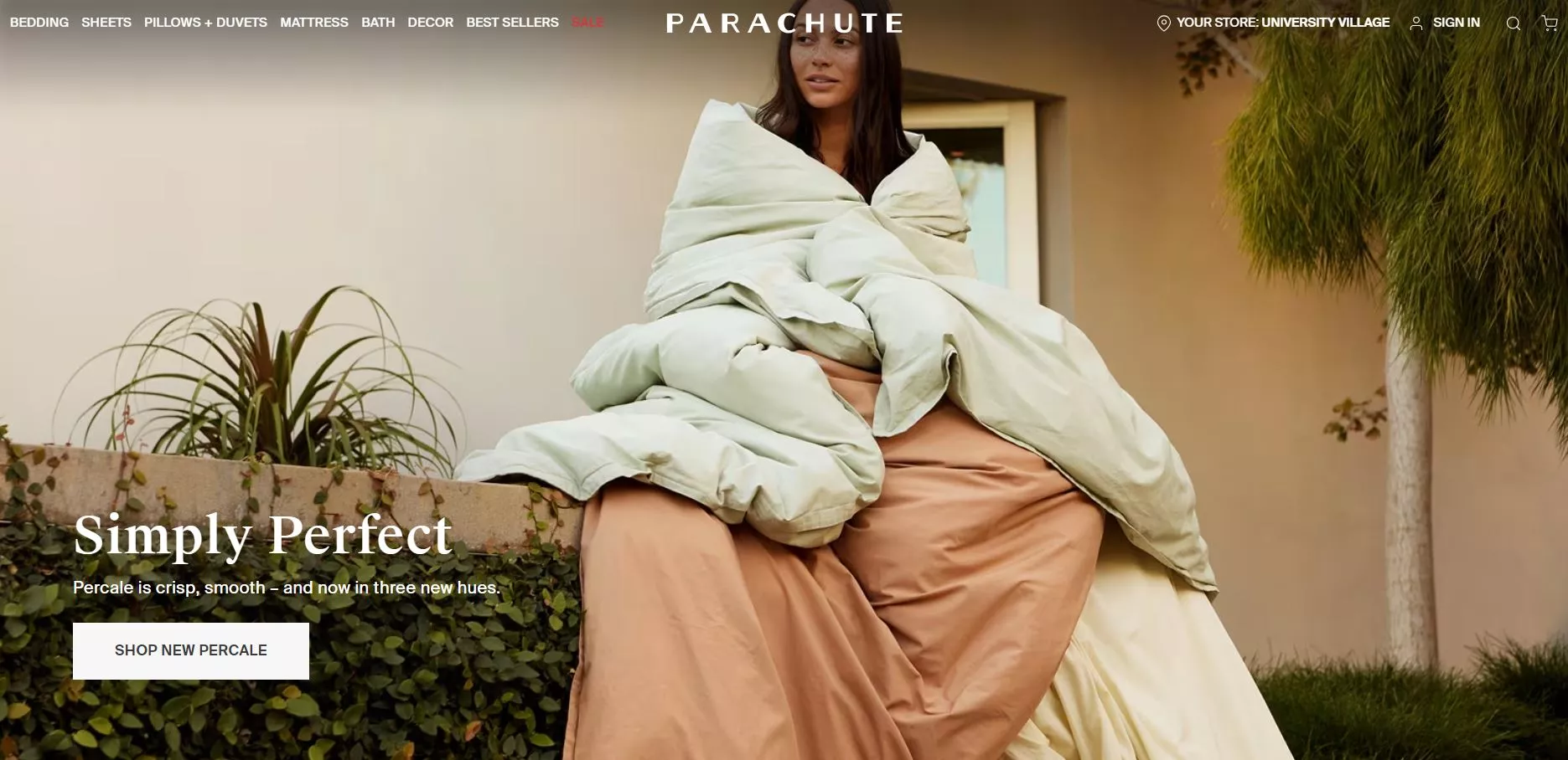 Parachute Home homepage