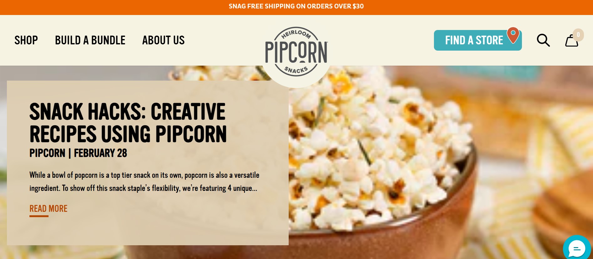 Pipcorn blog page
