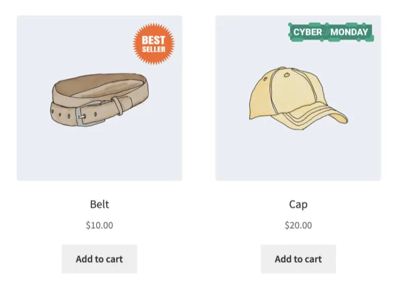 Product badges