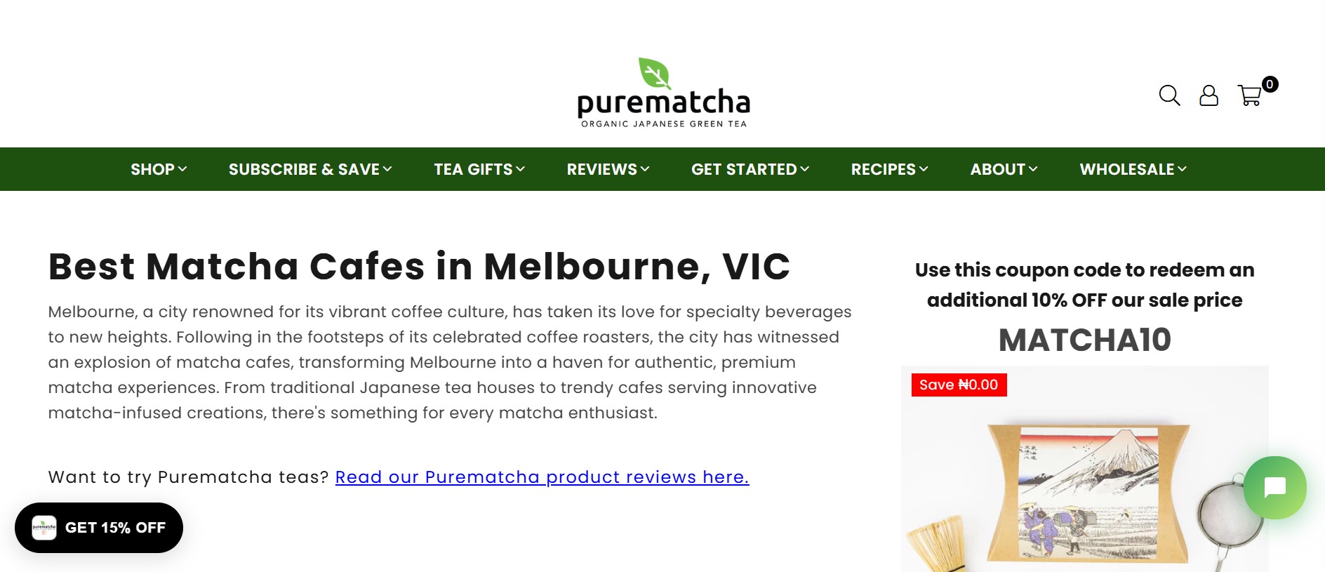 Article from Pure Matcha's blog