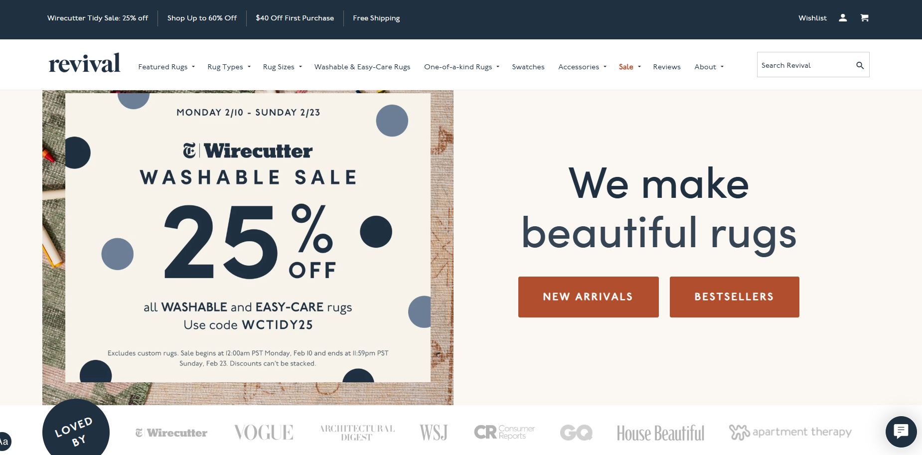 Revival Rugs homepage