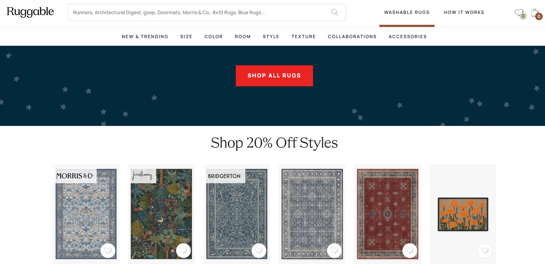 Ruggable homepage