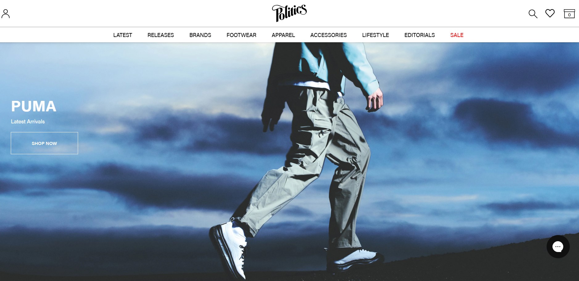 Sneaker Politics homepage