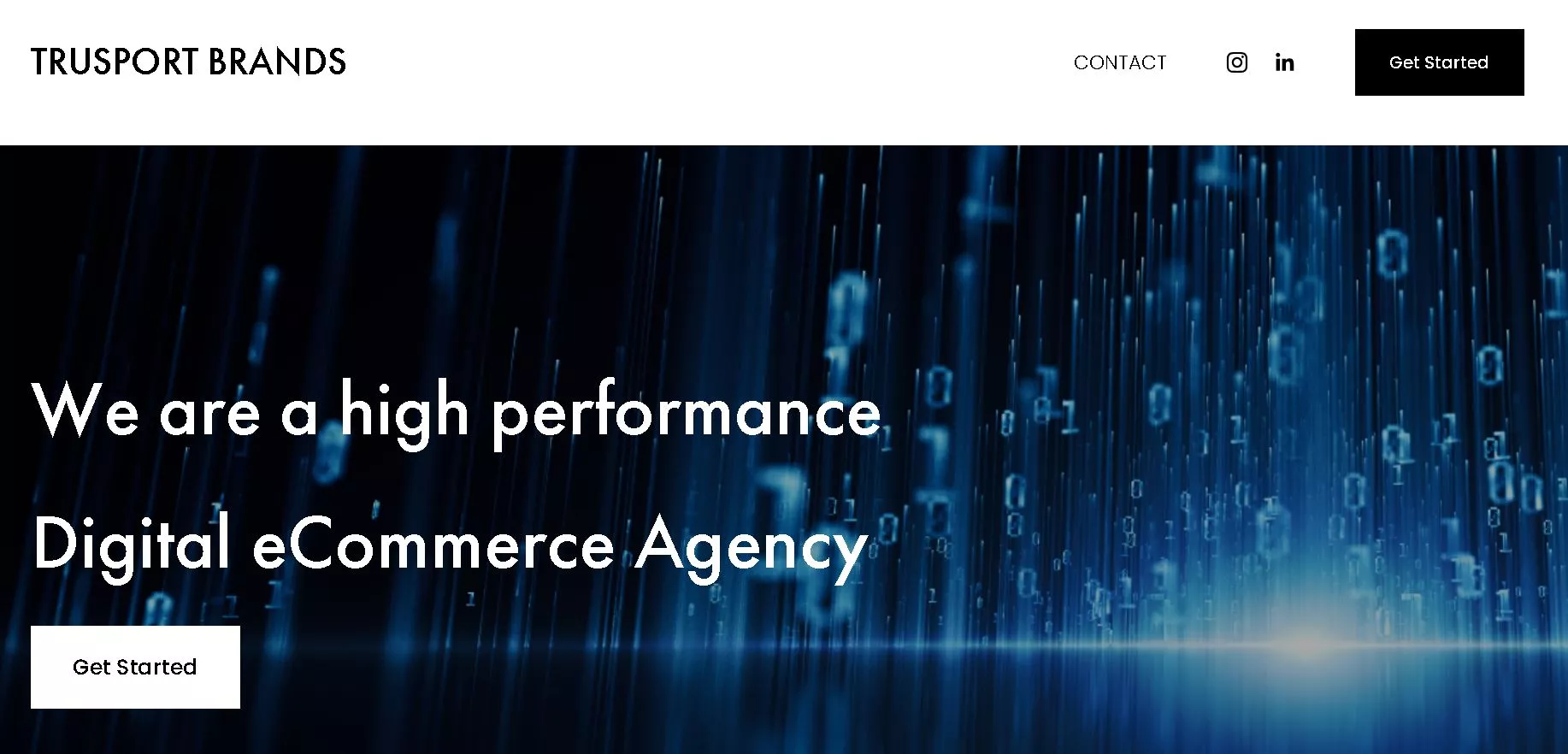 TruSport Brands agency homepage