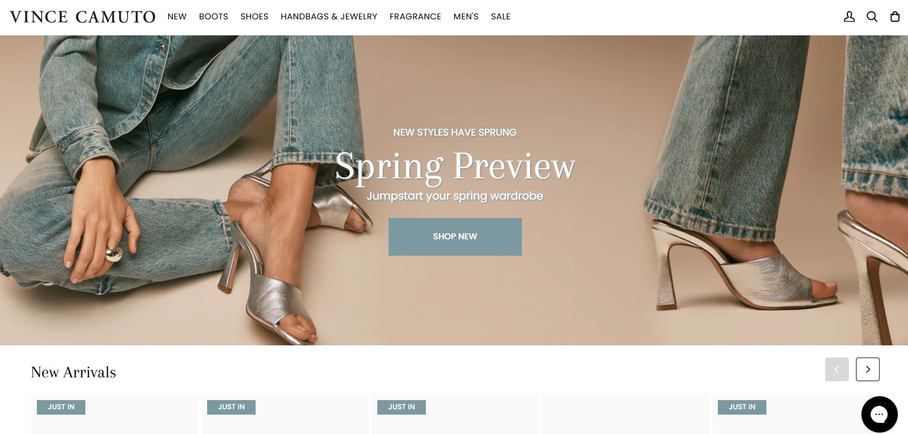 Vince Camuto homepage