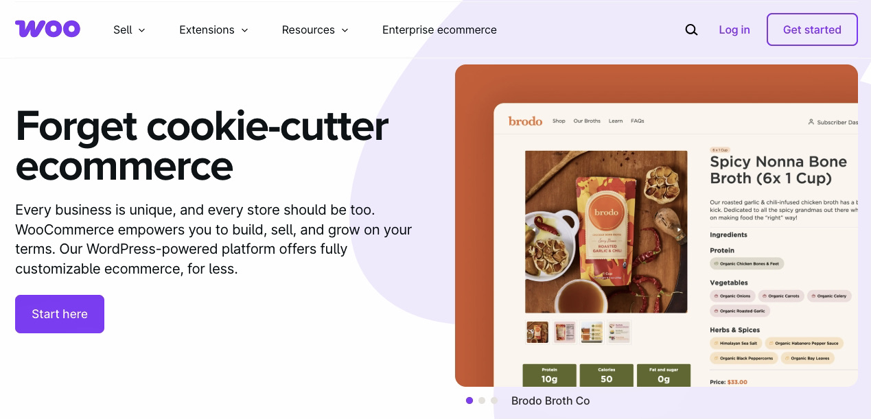 WooCommerce homepage