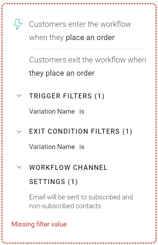 Workflow triggers example