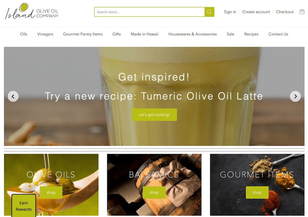 WooCommerce cart abandonment recovery example: Island Olive Oil Company