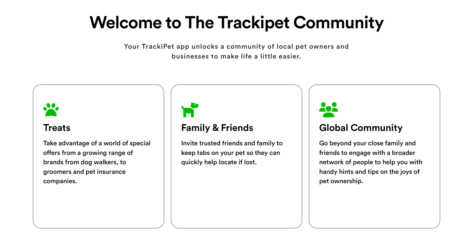 Trackipet community