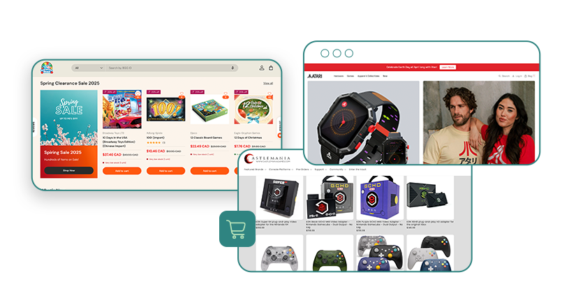 Board games and retro gaming stores examples