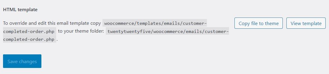 Customizing HTML code of an email