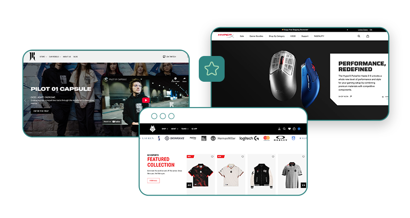 Esports and streaming equipment stores examples