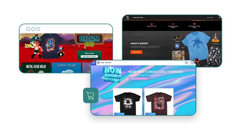 Gaming merch and apparel stores examples