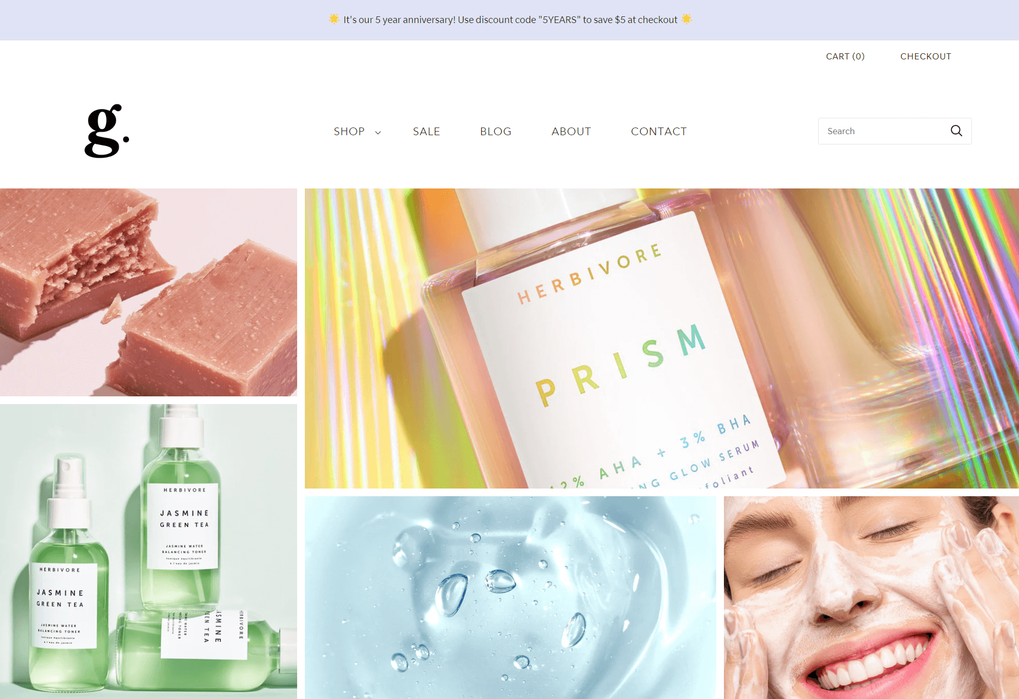 Grid theme demo page