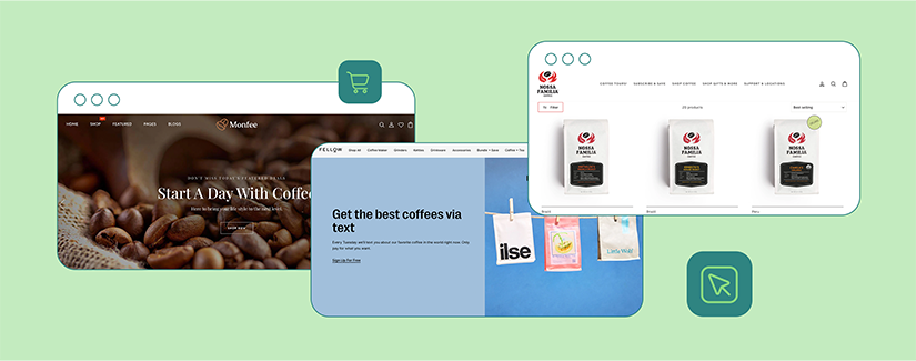 Shopify coffee pages