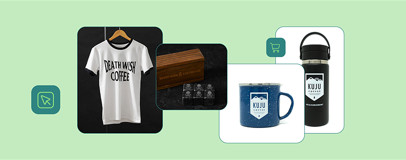 Print-on-demand coffee products examples