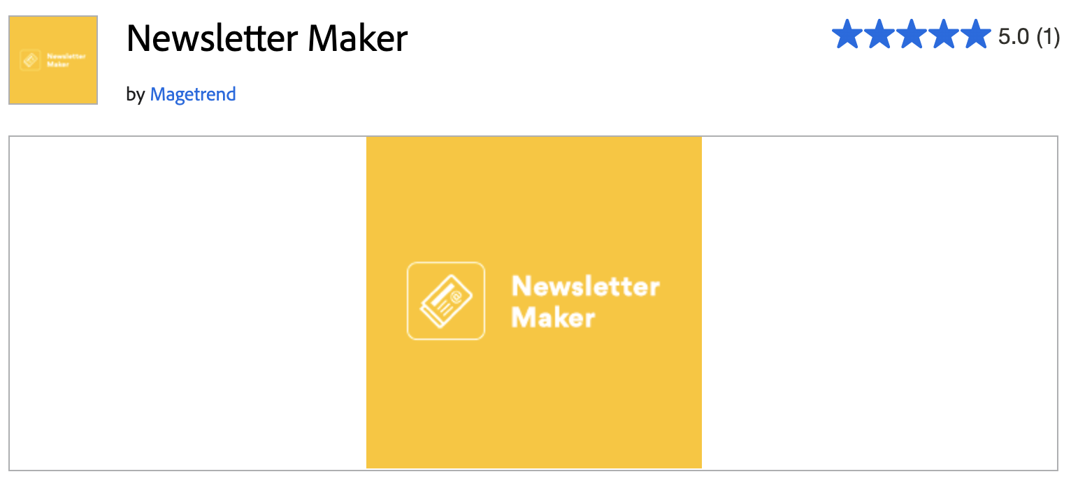Newsletter Maker page