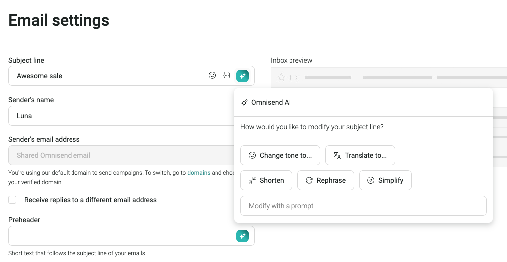 Using AI for email campaigns