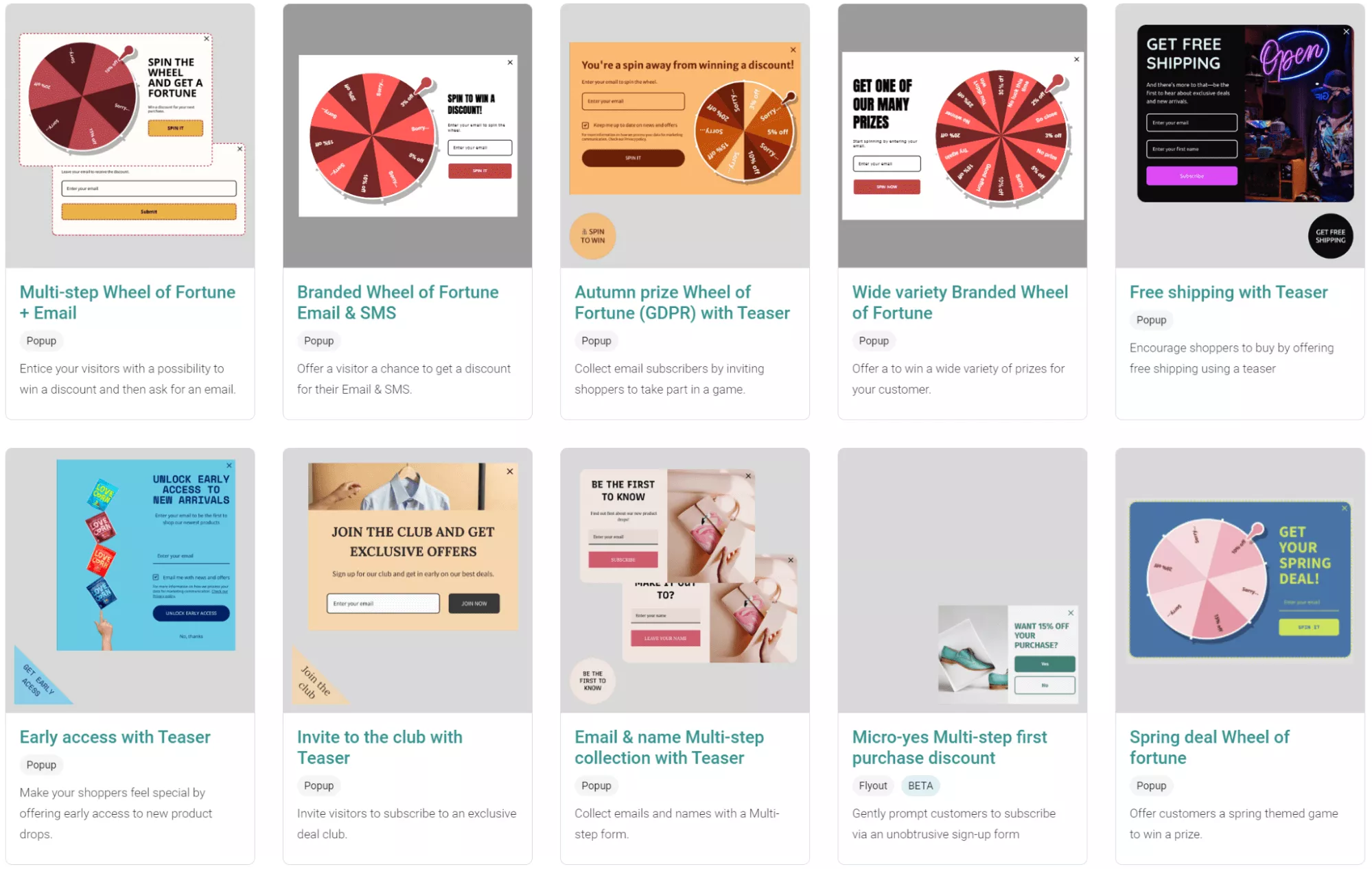 Omnisend form templates