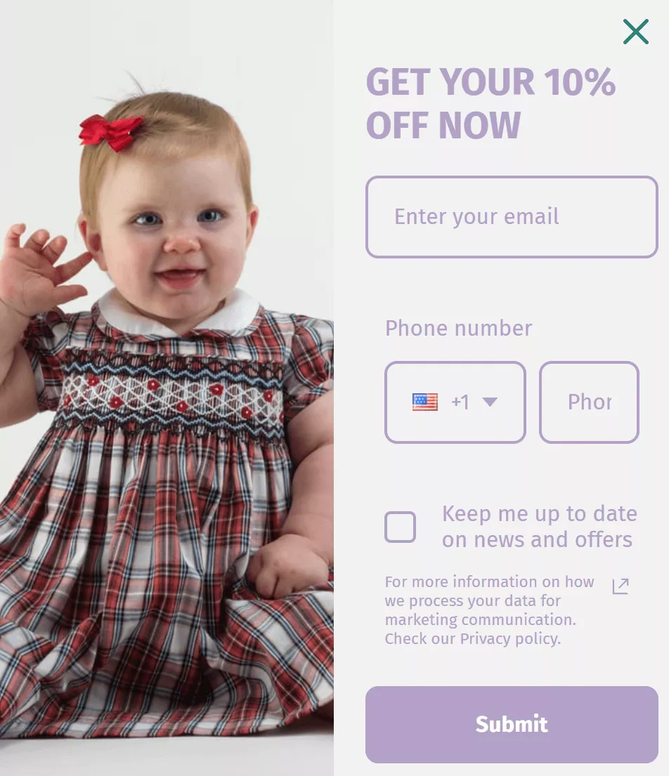 Rachel Riley signup form