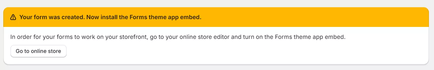 Form saved disclaimer