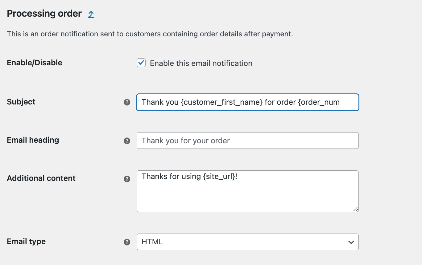 Using custom content and placeholders