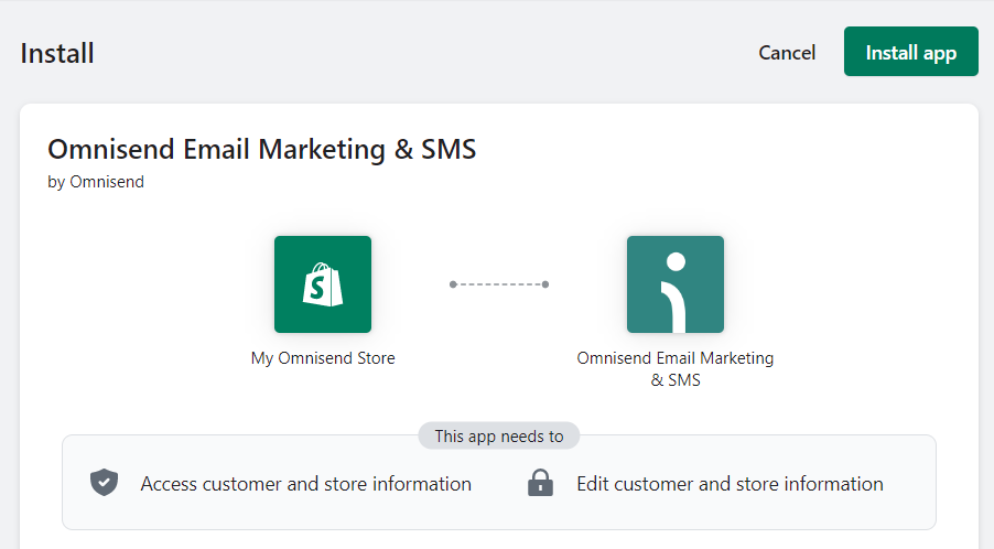 Installing Omnisend to a Shopify store